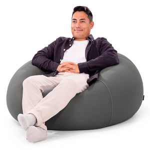 バルーンビーズクッションチェア - むちゃのびストレッチグレー