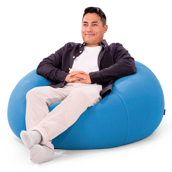 バルーンビーズクッションチェア - むちゃのびストレッチブルー 02