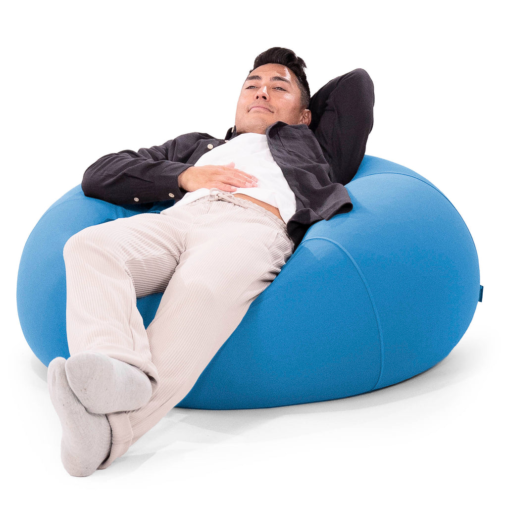 バルーンビーズクッションチェア:ブルー/むちゃのびストレッチ– Lounge