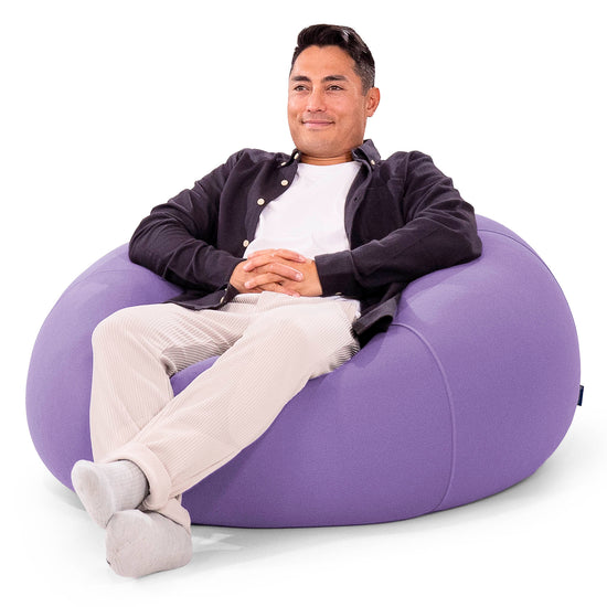 バルーンビーズクッションチェア - むちゃのびストレッチパープル 02