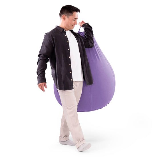 バルーンビーズクッションチェア - むちゃのびストレッチパープル 04