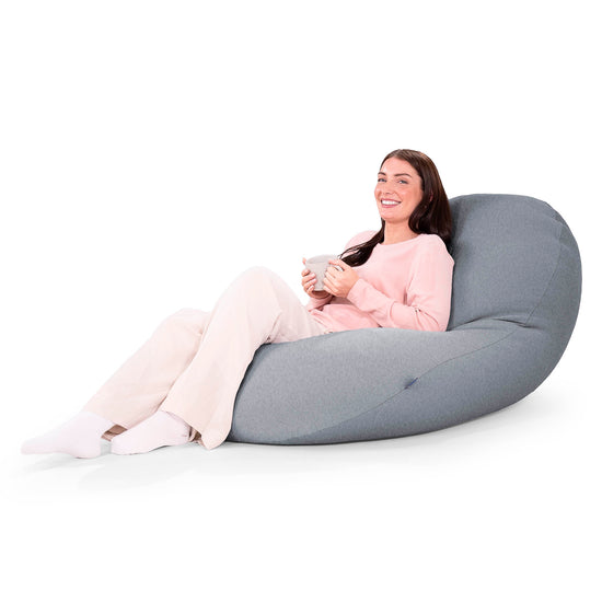 グランデXL大型ビーズクッション - マシュマロストレッチグラファイト 02