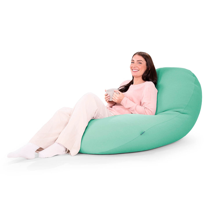 グランデXL大型ビーズクッション - マシュマロストレッチライトグリーン 02