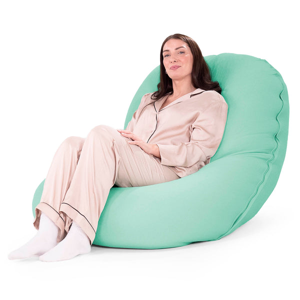 グランデXL大型ビーズクッション - マシュマロストレッチライトグリーン 03