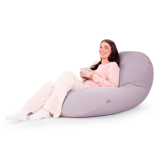 グランデXL大型ビーズクッション - マシュマロストレッチライトグレー 02