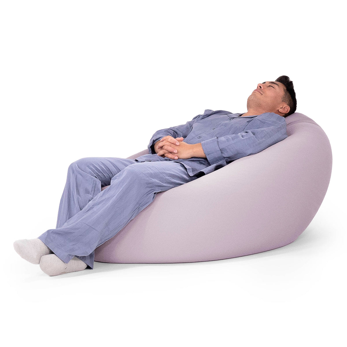 グランデXL大型ビーズクッション:ライトグレー/マシュマロ