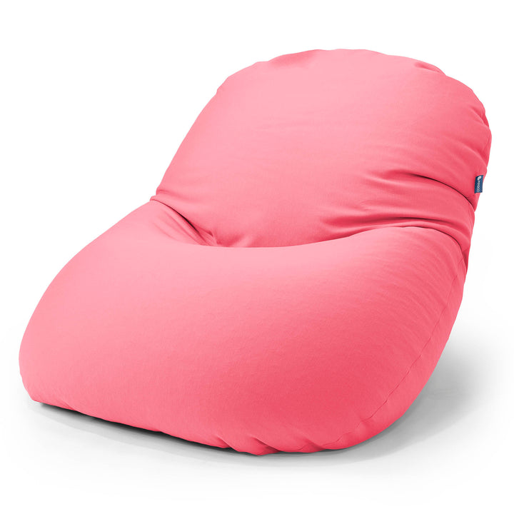 グランデXL大型ビーズクッション - マシュマロストレッチサーモンピンク 01