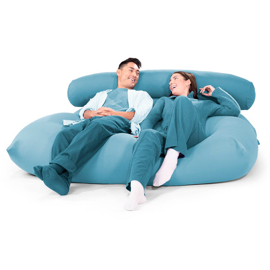 特大筒型ボルスタークッション - むちゃのびストレッチペールブルー 03