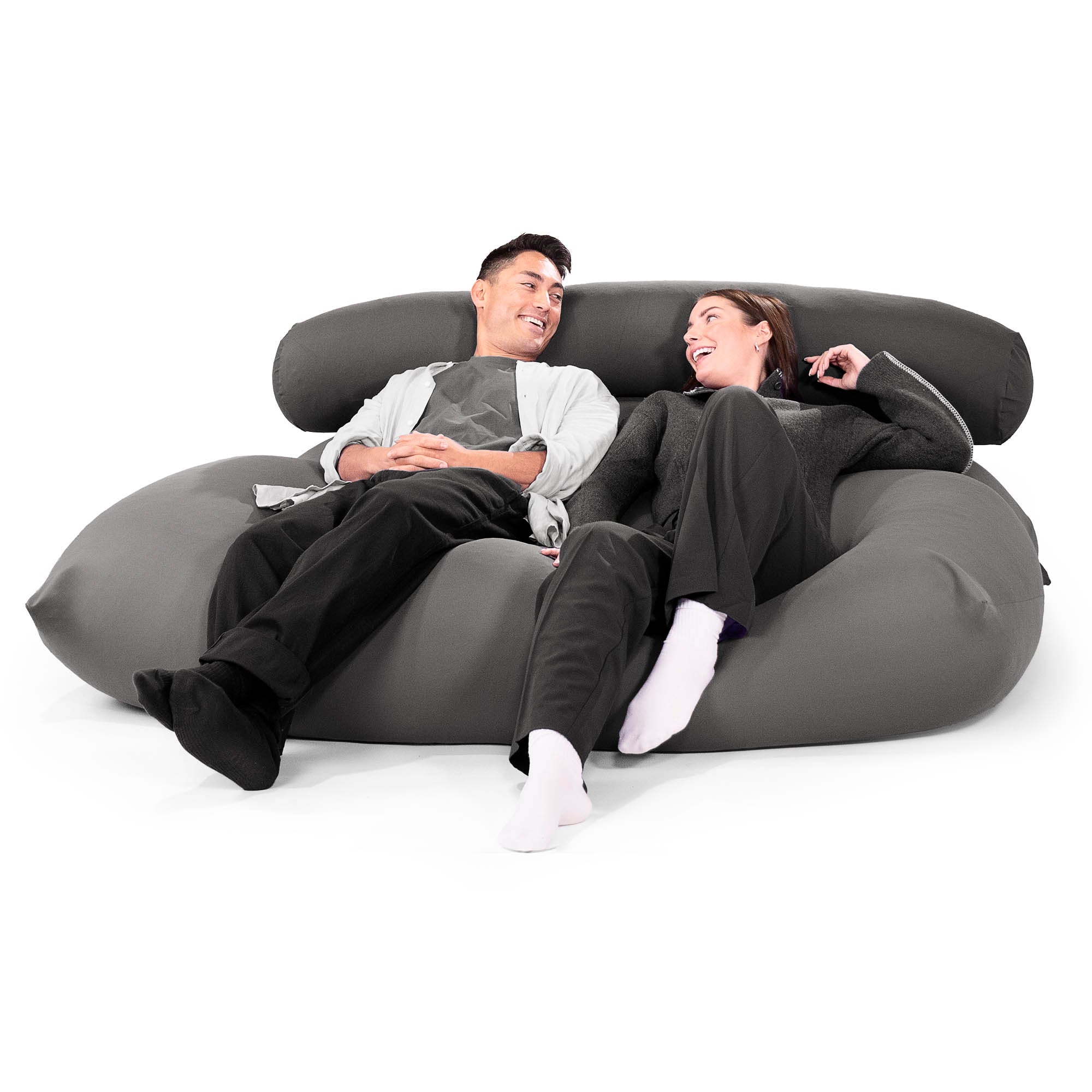 特大筒型ボルスタークッション:グレー/むちゃのびストレッチ