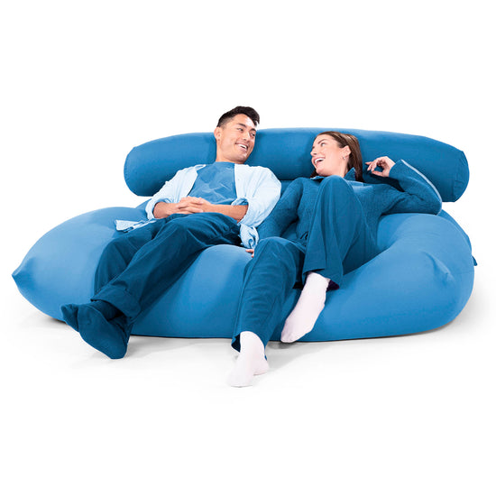 特大筒型ボルスタークッション - むちゃのびストレッチブルー 03