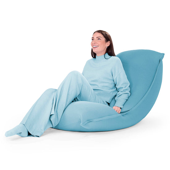 ラウンジャービーズクッション - むちゃのびストレッチペールブルー 02