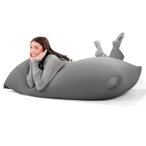 ラウンジャービーズクッションチェア - むちゃのびストレッチグレー