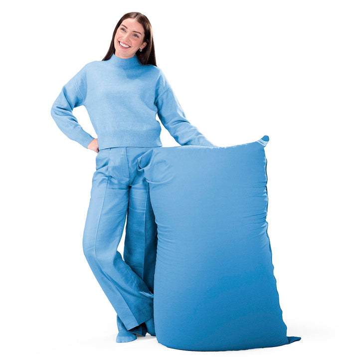 ラウンジャービーズクッション - むちゃのびストレッチブルー 05