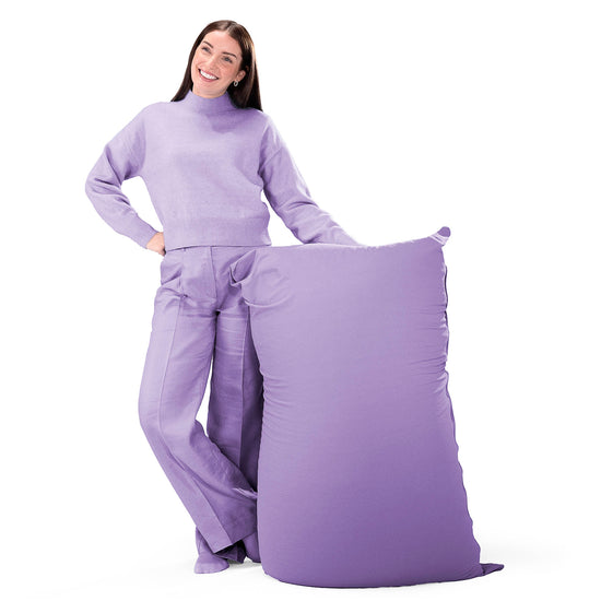 ラウンジャービーズクッション - むちゃのびストレッチパープル 05