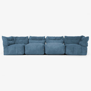 Lounge Pug 4人掛けモジュールストレートソファセット - クラシック 