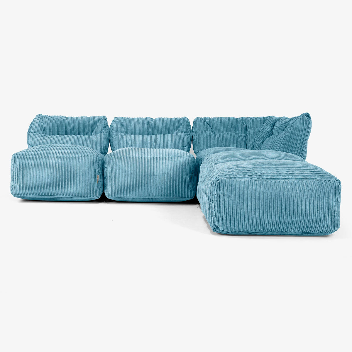Lounge Pug 3人掛けモジュール片側ひじ掛け無しカウチソファ セット