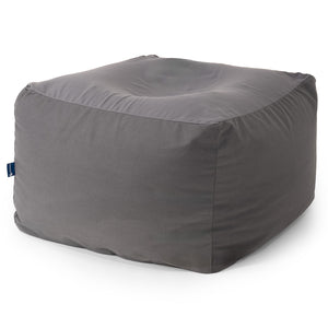 プーフビーズクッションチェア - むちゃのびストレッチグレー