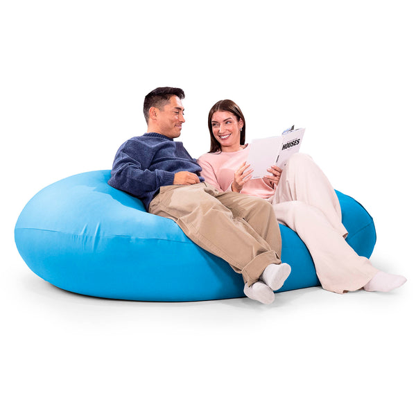 ベンティXXL特大ビーズクッション - マシュマロストレッチスモーキーブルー 03