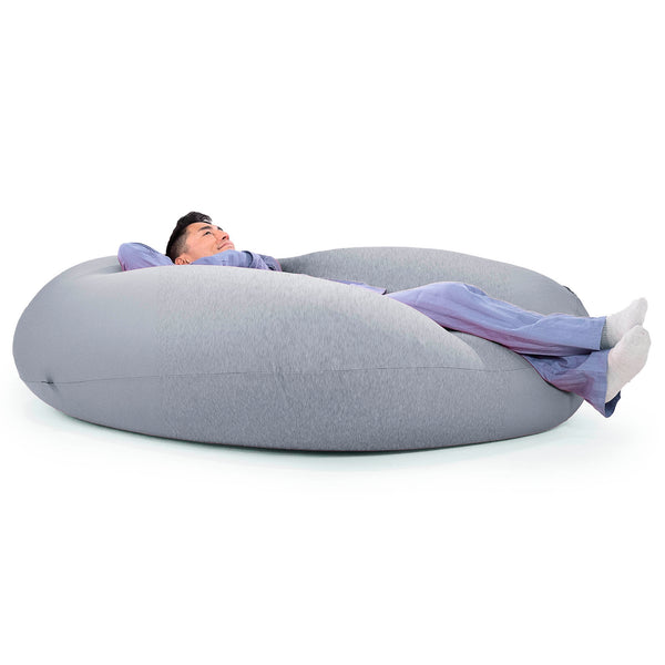 ベンティXXL特大ソファビーズクッション - マシュマロストレッチグラファイト Fabric Close-up Image