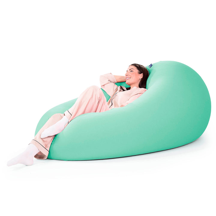 ベンティXXL特大ビーズクッション - マシュマロストレッチライトグリーン 03