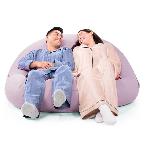 ベンティXXL特大ビーズクッション - マシュマロストレッチライトグレー 04