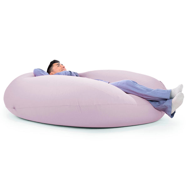 ベンティXXL特大ソファビーズクッション - マシュマロストレッチライトグレー Fabric Close-up Image