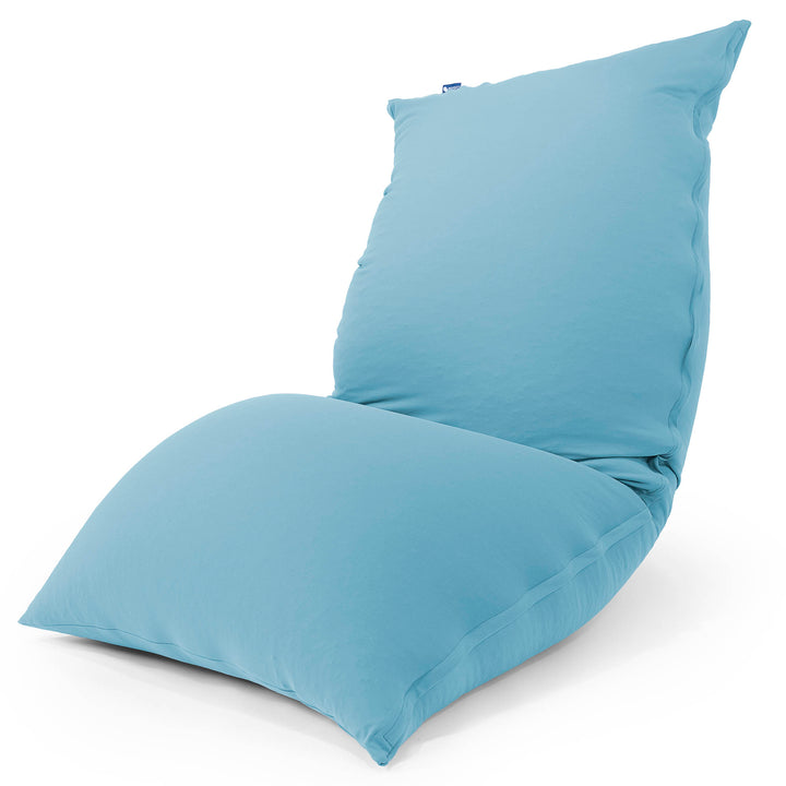 XL ラウンジャービーズクッション - むちゃのびストレッチペールブルー 01