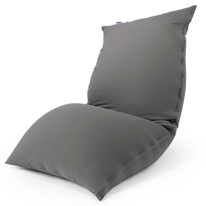 XL ラウンジャービーズクッション - むちゃのびストレッチグレー 01