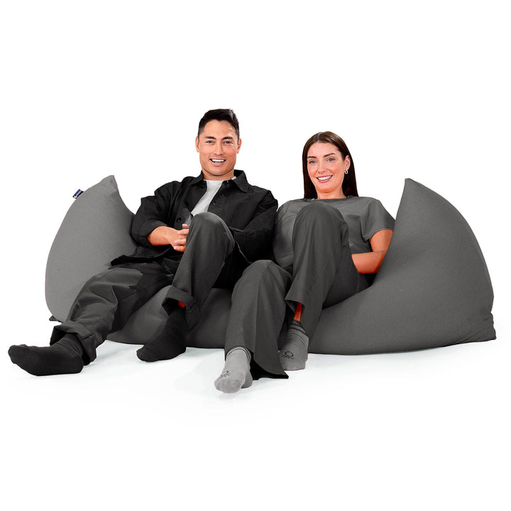 XL ラウンジャービーズクッション - むちゃのびストレッチグレー 04