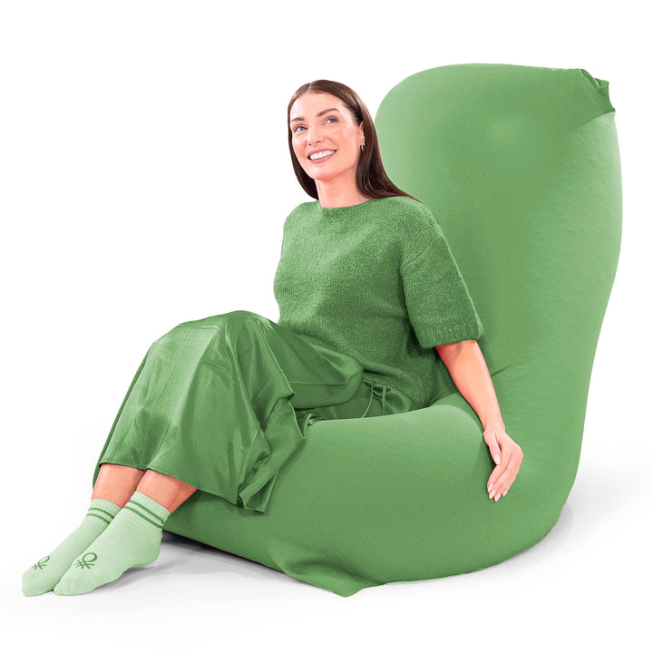 XL ラウンジャービーズクッション - むちゃのびストレッチライム 03