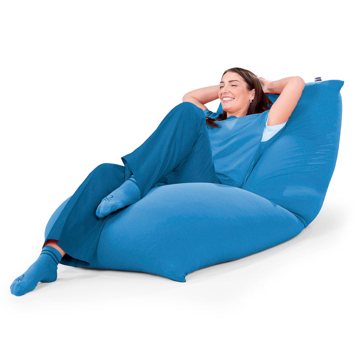 XL ラウンジャービーズクッション - むちゃのびストレッチブルー 02