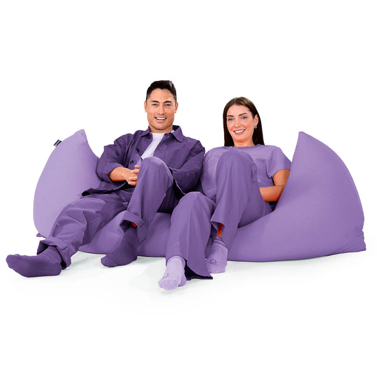 XL ラウンジャービーズクッション - むちゃのびストレッチパープル 04