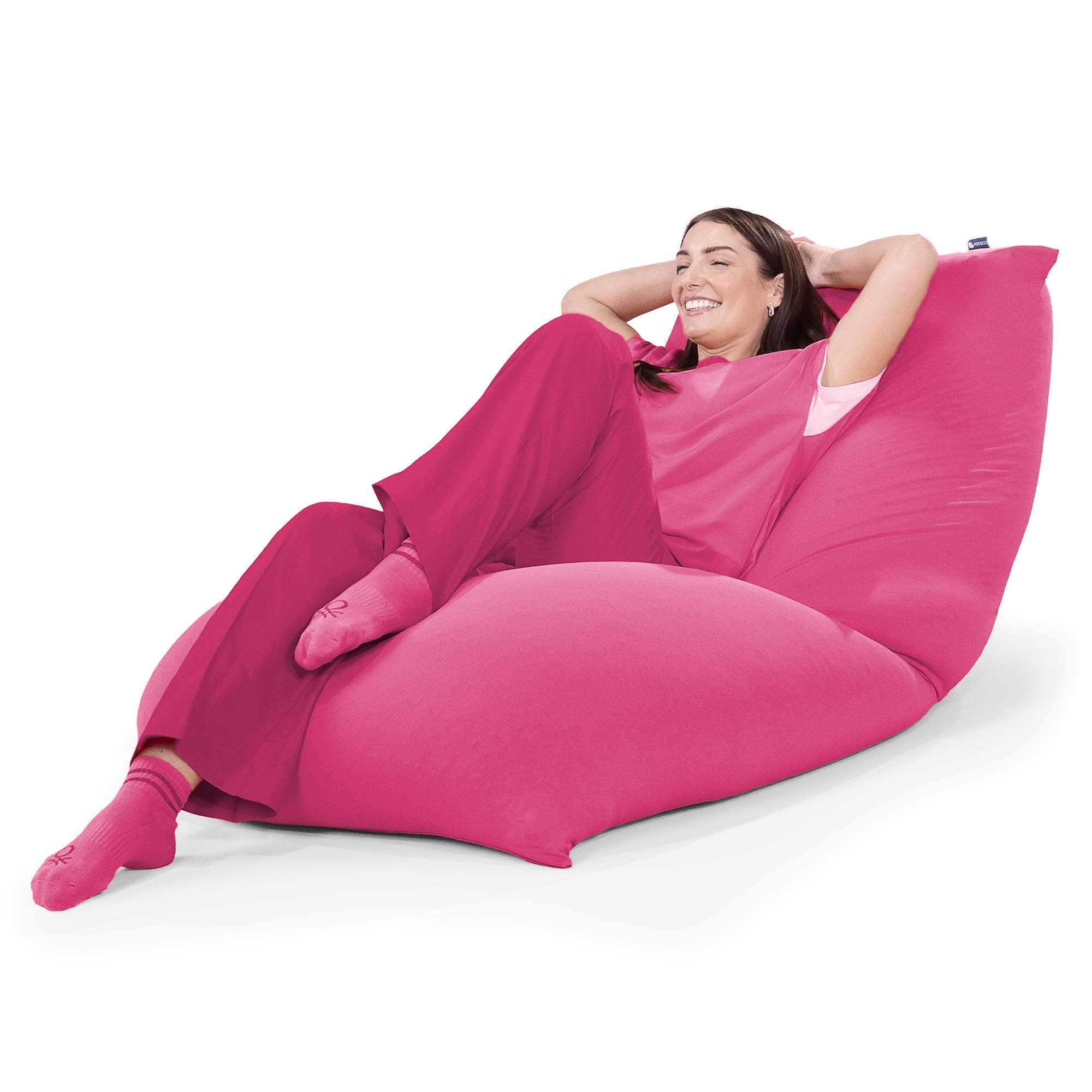 XL ラウンジャービーズクッション:イエロー/むちゃのびストレッチ