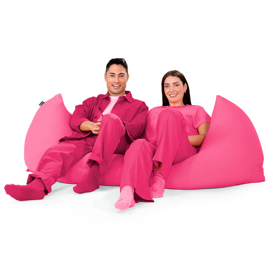 XL ラウンジャービーズクッション - むちゃのびストレッチピンク 04