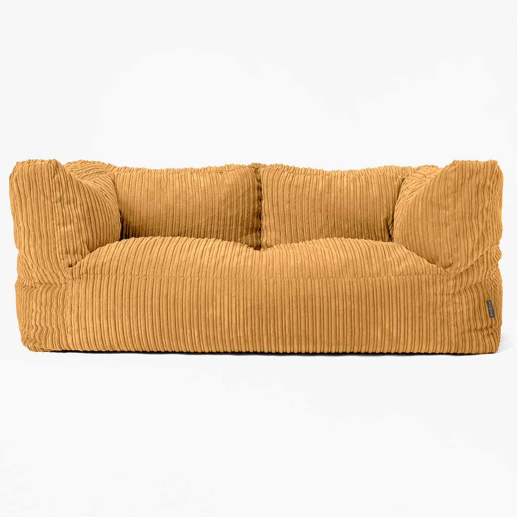 【美品】lounge pug 2人掛けソファ　クラシックコーデュロイミンク LoungePug ジョセフィンビーズソファ-クラシックコーデュロイ
