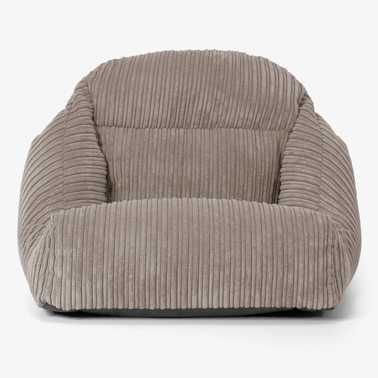 彩座椅子フロアビーズクッションチェア - クラシックコーデュロイダヴテールグレー 02