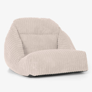 彩座椅子フロアビーズクッションチェア - クラシックコーデュロイアイボリー