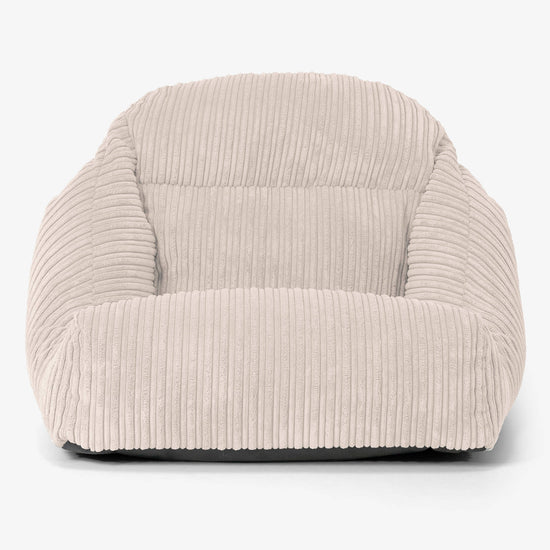 彩座椅子フロアビーズクッションチェア - クラシックコーデュロイアイボリー 02