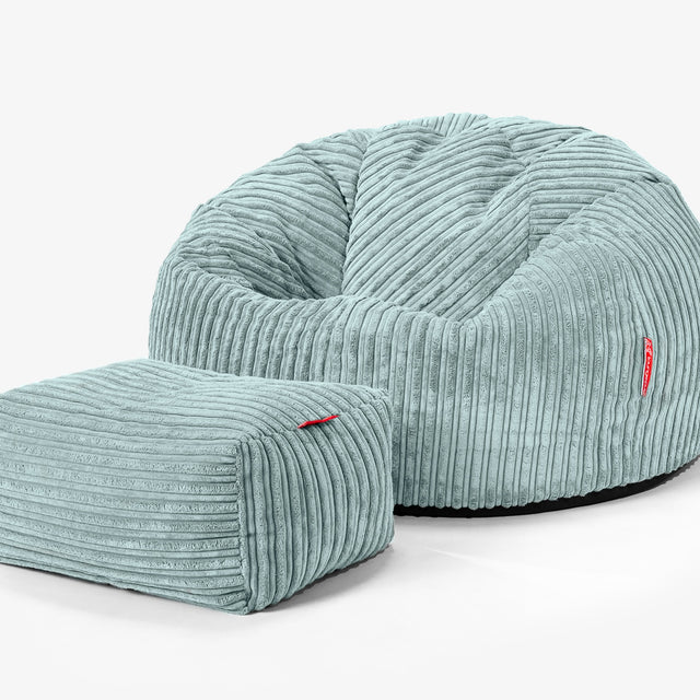 クラシックビーズクッションチェア - クラシックコーデュロイミント 02