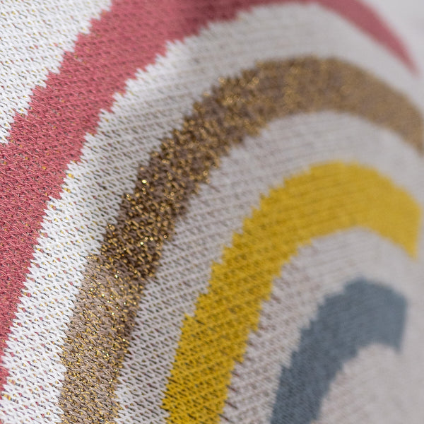 クッションカバー 47 x 47cm - ニットレインボー Fabric Close-up Image