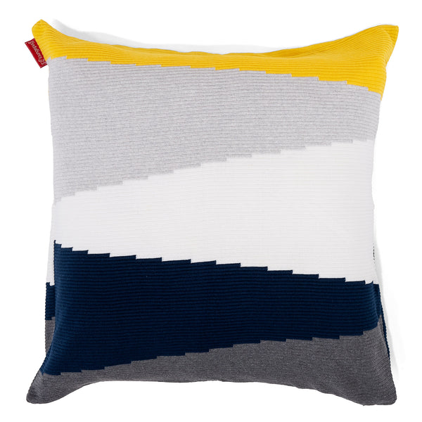特大クッションカバー 70 x 70cm - ニットカラーブロックマルチ 01