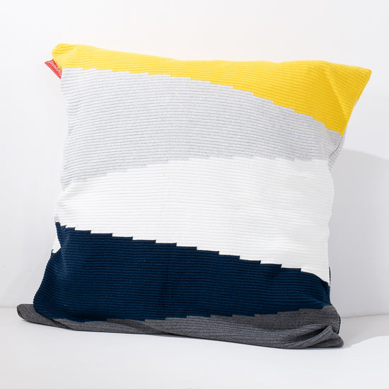 特大クッションカバー 70 x 70cm - ニットカラーブロックマルチ 02