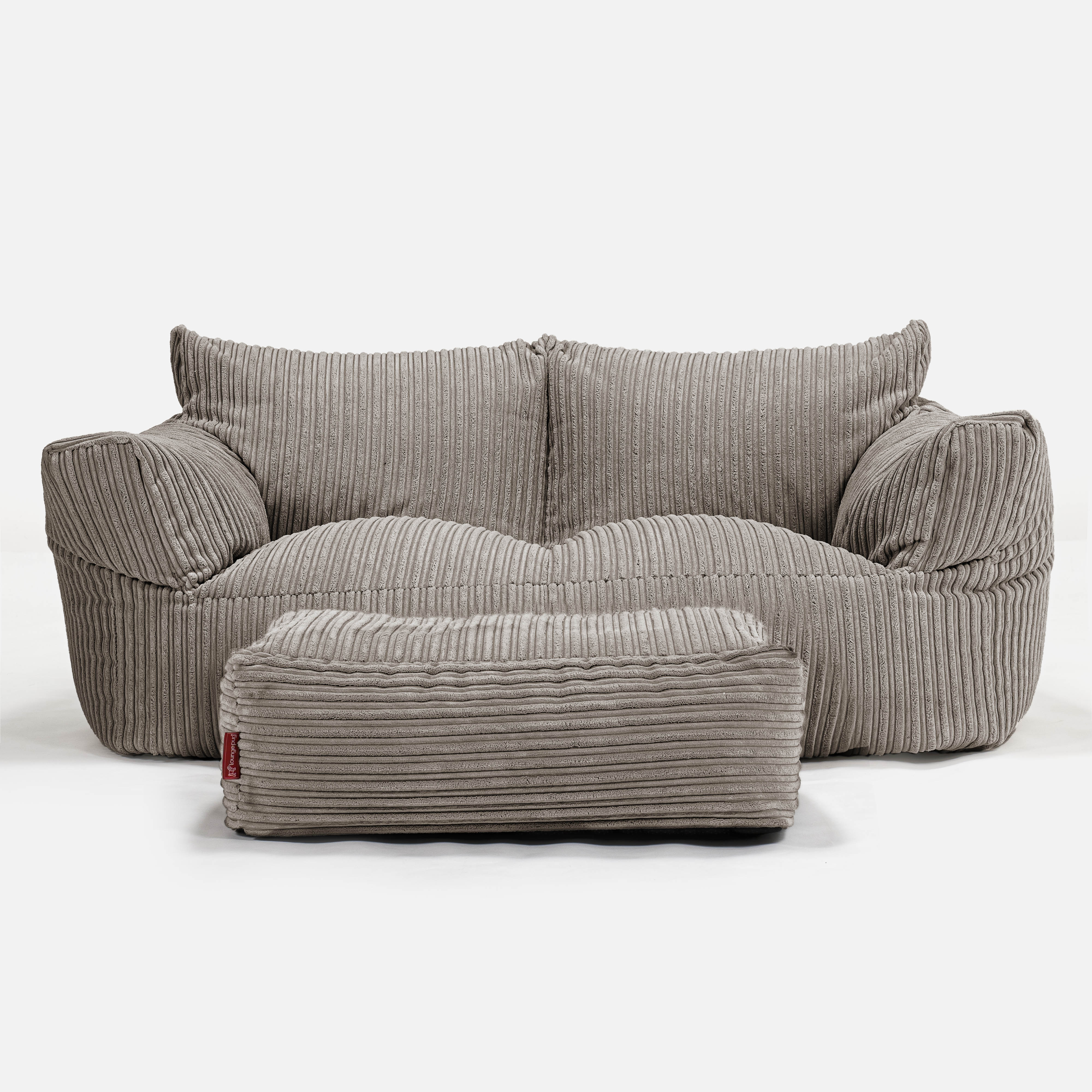 ネイビー コーデュロイ ビーズクッションソファ LoungePug ジョセフィンビーズアームチェアソファ-クラシック