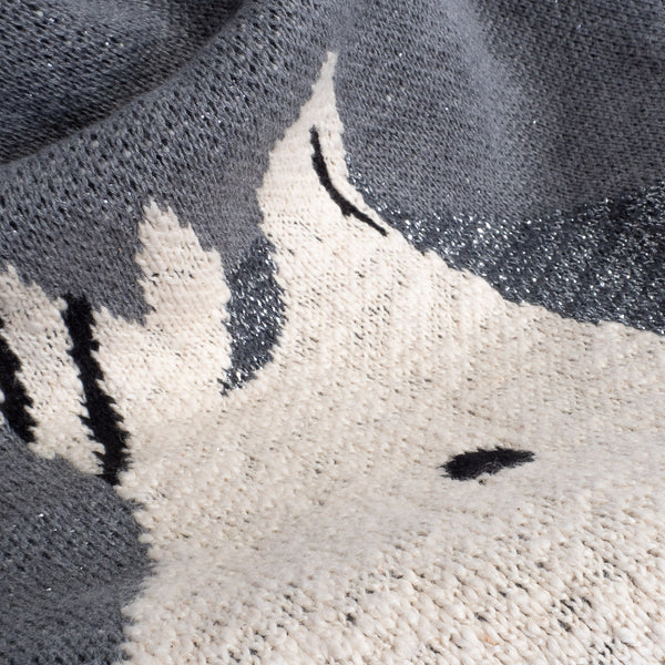 子供用ひざ掛け/ブランケット - ニットソロユニコーン Fabric Close-up Image