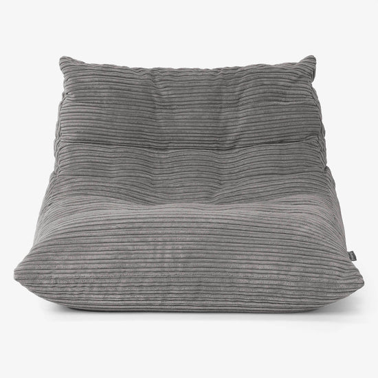 ノア座椅子フロアビーズクッションチェア - クラシックコーデュロイグラファイトグレー 01