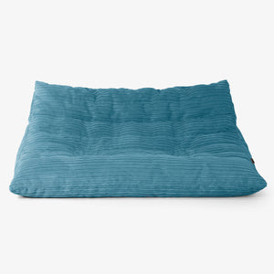 ノアフロアソファビーズクッション - クラシックコーデュロイターコイズブルー