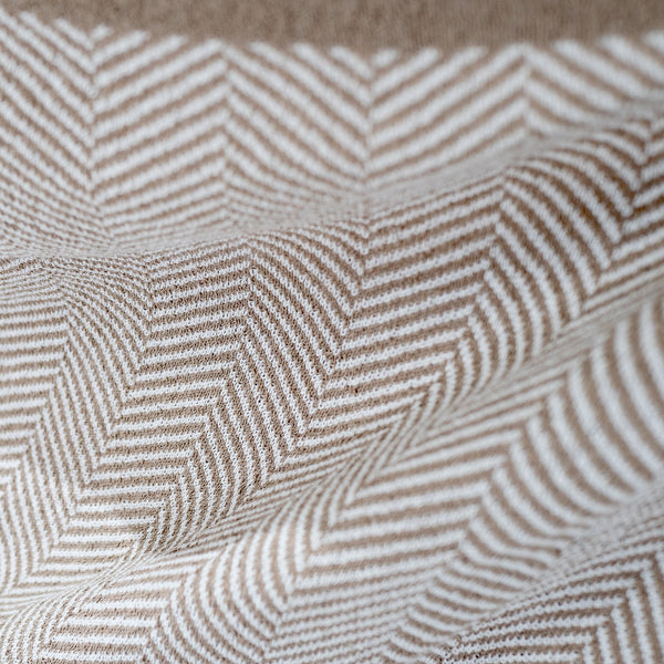 ひざ掛け/ブランケット - ニットヘリンボーンストーン Fabric Close-up Image