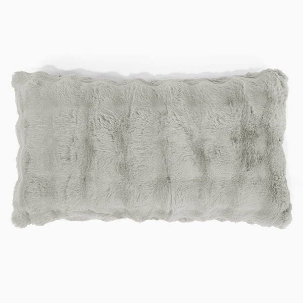 XL長方形枕クッション 40 x 70cm  - ポンポンファーセージグリーン 01