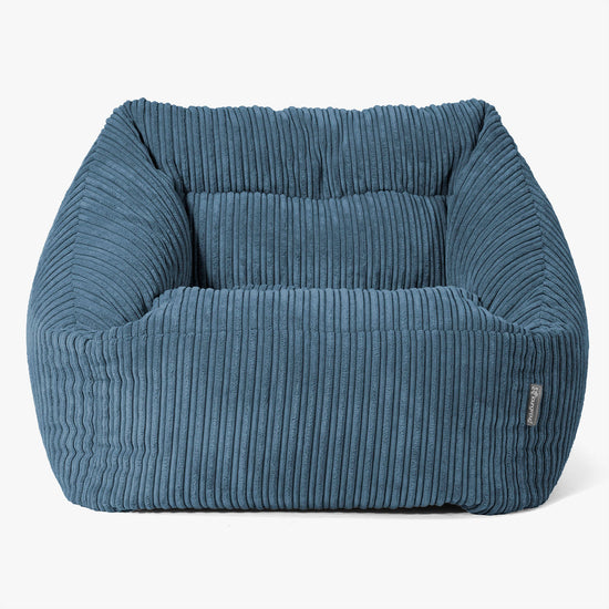 マヤ座椅子ビーズクッションチェア - クラシックコーデュロイネイビー 03