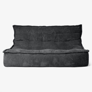 オリバーフロアソファビーズクッション - クラシックコーデュロイブラック